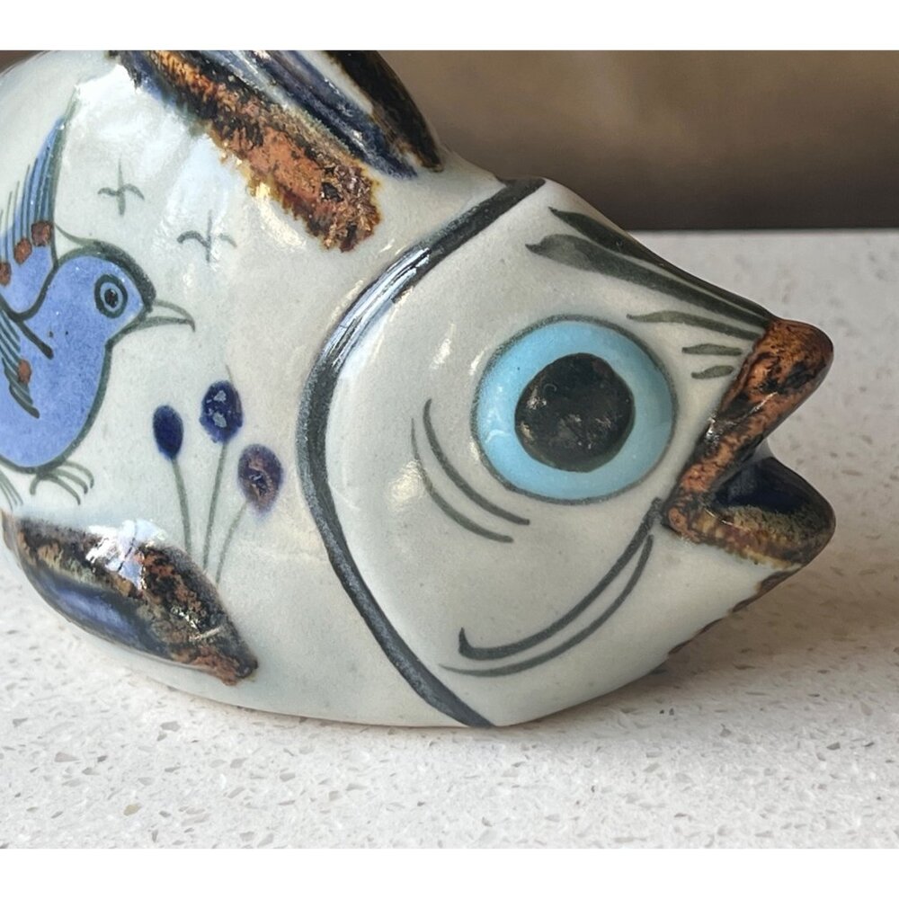 Ken Edwards Tonala Fish Mexican Folk Art Ceramic Marked Sculpture Gift Decor - Picture 7 of 13